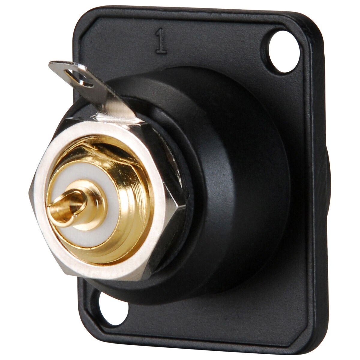 Amphenol ACJBWHT "D" Flange Panel Mount RCA Jack White/Black